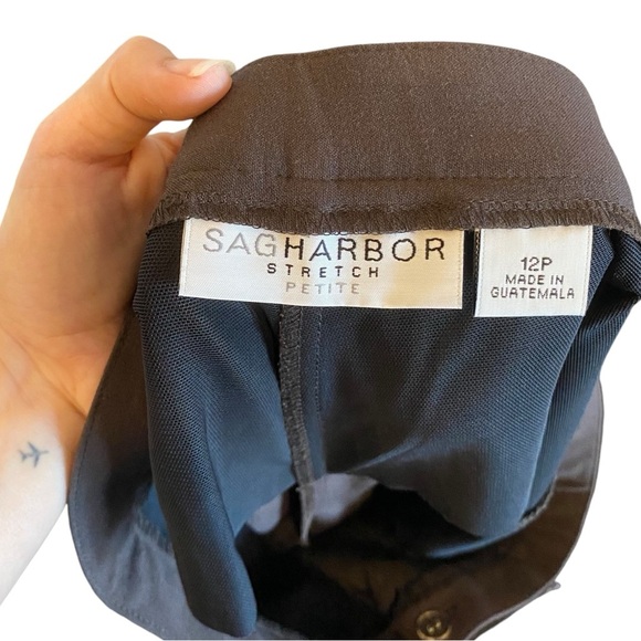 Sag Harbor Stretch Petite Trousers In Brown - Picture 7 of 10